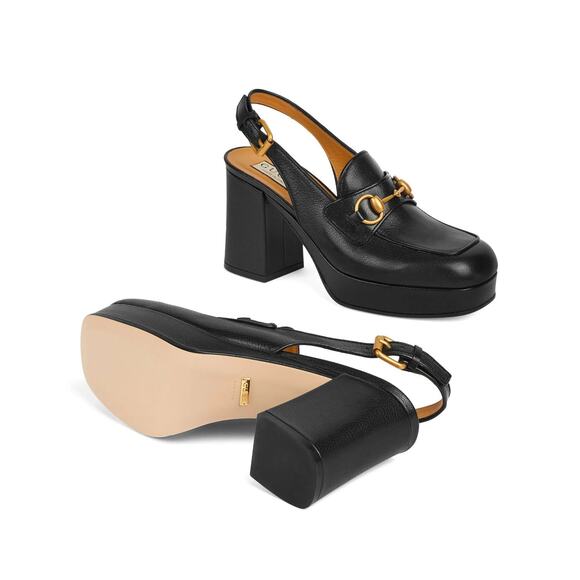 Gucci Shoes - GUCCI
Lady Leather Horsebit Slingback Pumps NWT 37 Retail: $1190